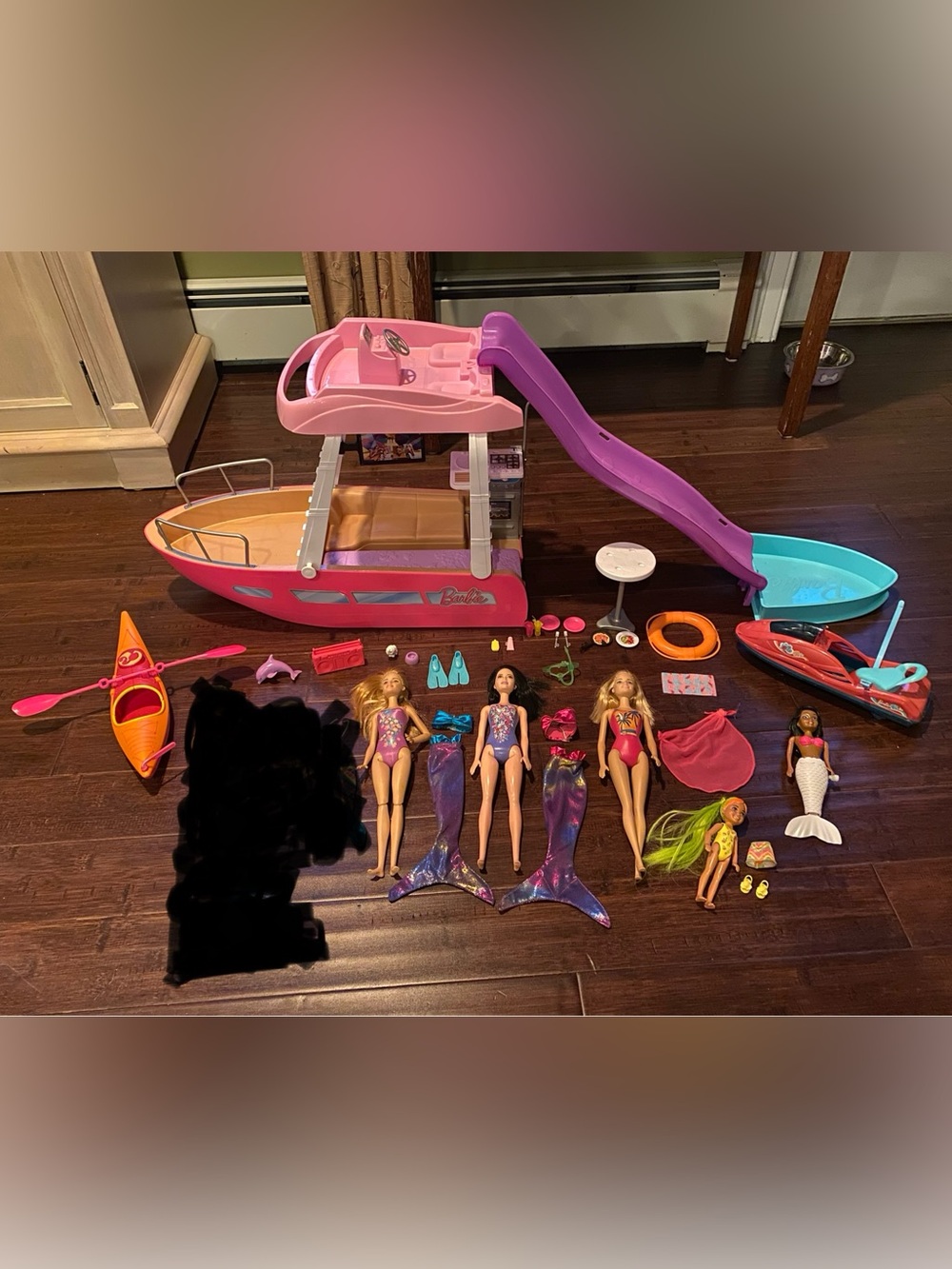 Barbie Dream Boat, kayak, jet ski & dolls / mermaids